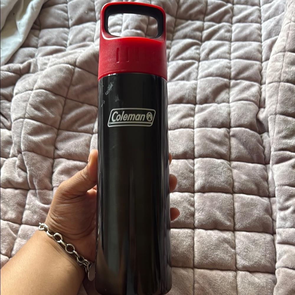 Coleman Black Bottle with Red Cap
